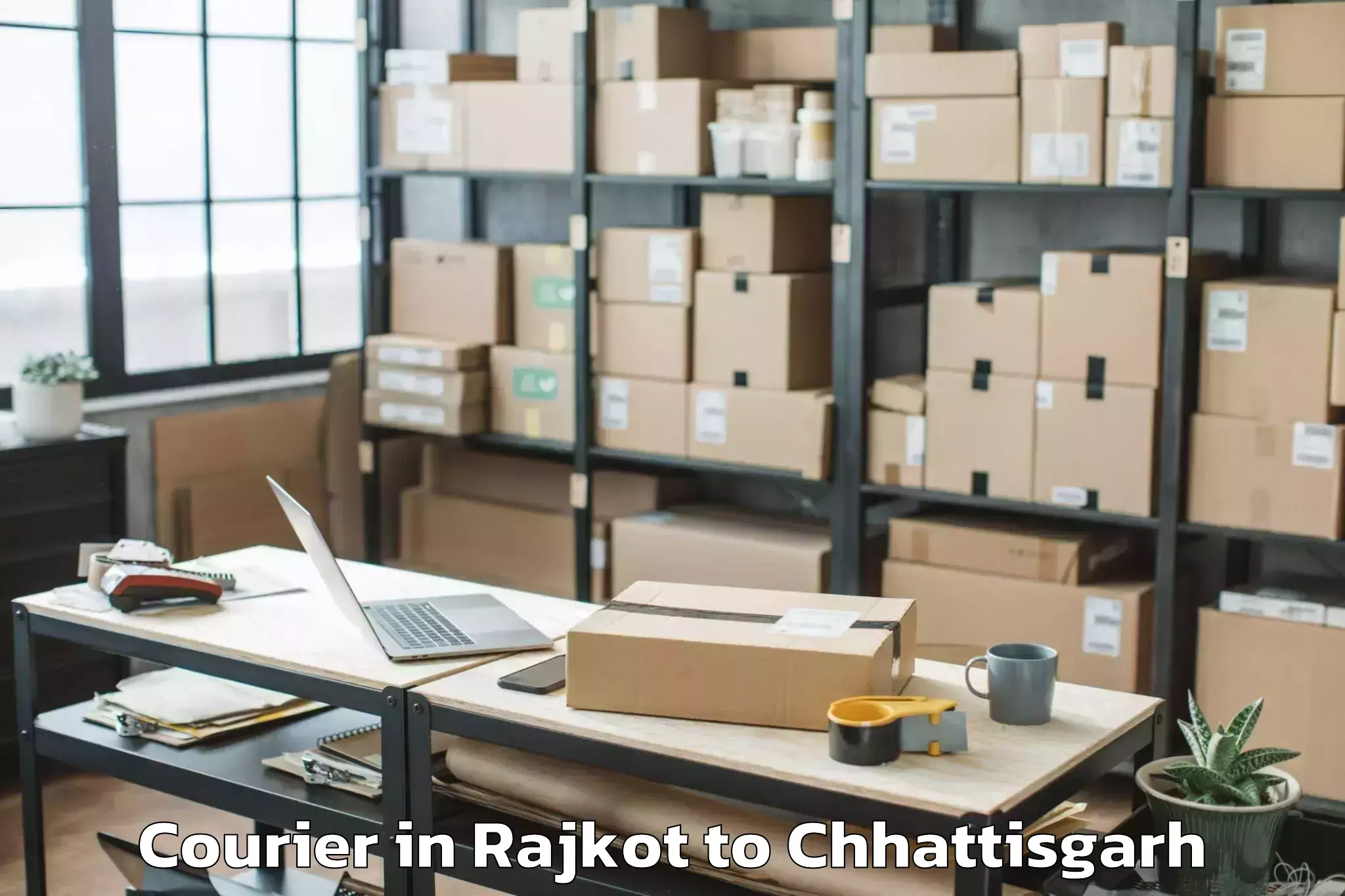 Quality Rajkot to Kalinga University Raipur Courier